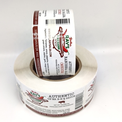 Etichette impermeabili per alimenti e bevande per imballaggi MOQ 1000pcs