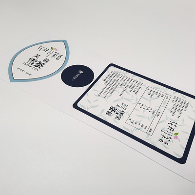 Etichette cosmetiche impermeabili di BOPP che verniciano la carta lucida dell'autoadesivo del vinile di CMYK