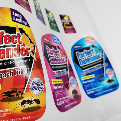 Etichette lucide CMYK Matte Lamination Sticker impermeabile dei prodotti chimici