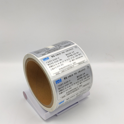 Gli autoadesivi dell'etichetta adesiva dell'ANIMALE DOMESTICO BOPP impermeabilizzano Matte Silver Label industriale