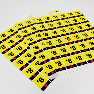 BOPP CMYK progettano gli autoadesivi per il cliente inalterabili su ordinazione lucidi delle etichette