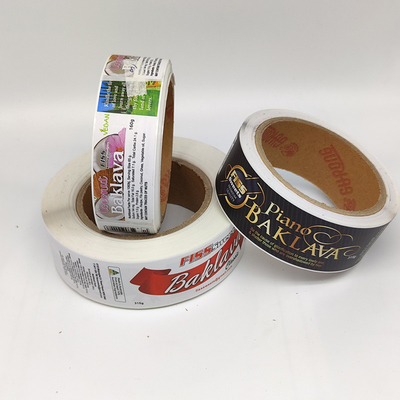 Etichette d'imballaggio dell'alimento del cioccolato stampabile smontabile impermeabile delle etichette
