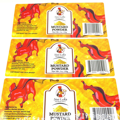 Etichette lucide di Matt Laminated Self Adhesive Sticker delle etichette di imballaggio per alimenti del codice a barre