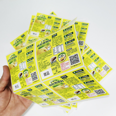 Etichette della stampa di Avery Dennison Food Adhesive Labels Pantone CMYK Digital