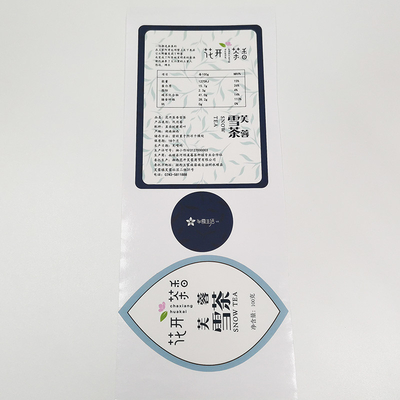 Le etichette CMYK della bottiglia della bevanda di Pantone hanno tagliato Juice Bottle Sticker a stampo tagliente