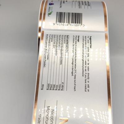 Il prodotto cosmetico della pergamina sottile identifica CMYK carta brillante stampabile dell'autoadesivo