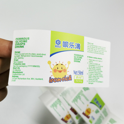L'ologramma di Pharma tagliato bacio identifica 30ml adesivo Vial Labels su ordinazione