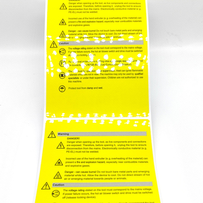 Carta industriale dell'autoadesivo di cautela di Matte Adhesive Anti Static Label CMYK