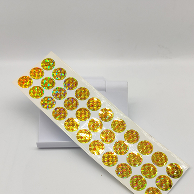L'anti falsificazione del piccolo ologramma identifica gli autoadesivi opachi del marchio di sicurezza di CMYK
