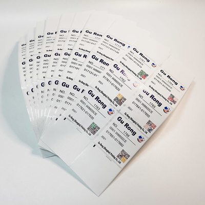 I dati variabili circolari identificano la stampa della stampa permanente lucida dell'autoadesivo di numero di serie