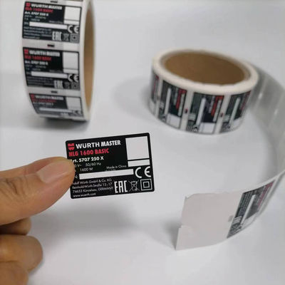 Etichette adesive PET adesive personalizzate permanenti / rimovibili / riposizionabili