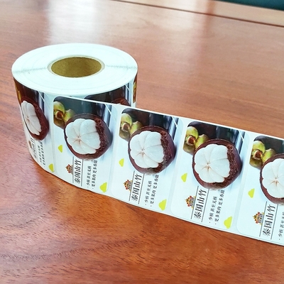 MOQ 1000pcs Etichette adesive alimentari con stampa CMYK a forma quadrata